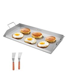 32x16 in Flat Top Griddle Stainless Steel Universal BBQ Grill Pan Cookware