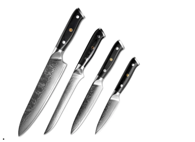 Japanese Damascus steel knife kitchen knife fruit knife (Option: 4Pcs)