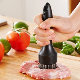 Meat Tenderer Needle Top Profession Meat Meat Tenderizer Needle With Stainless Steel Kitchen Tools Cooking Accessories (Color: black)