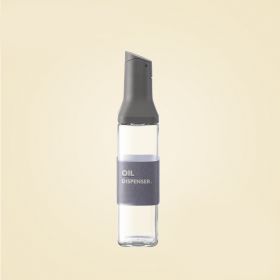 1pc 500ml/16.9oz Oil And Vinegar Bottle; Automatic Opening And Closing Oil Pot; Anti-leakage Anti-hanging Oil Household Kitchen Soy Sauce Vinegar (Color: Dark Gray)