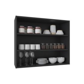 Ida Wall Shelf, 3 Shelves (Color: black)